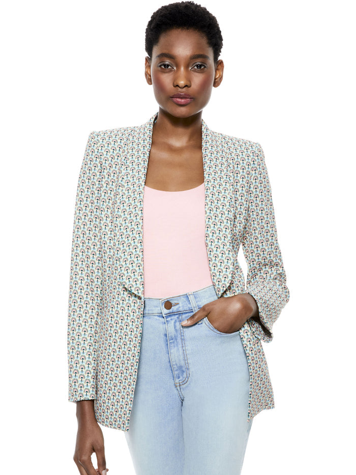 SKYE STRONG SHOULDER BOXY BLAZER - SOLSTICE