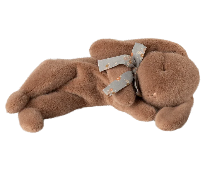 Sleeping Bunny Plush, Small, Soft Brown - Maileg