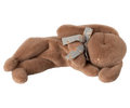 Sleeping Bunny Plush, Small, Soft Brown - Maileg