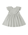 Sleeveless Ruffle V Dress Sage