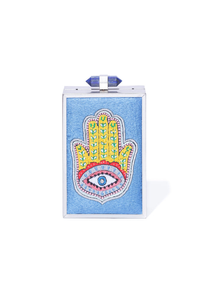 SOPHIA HAMSA EMBELLISHED CLUTC - MULTI