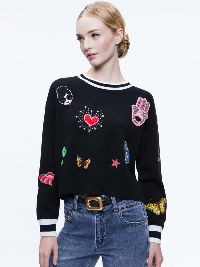 STACEFACE PULLOVER - BLACK MULTI