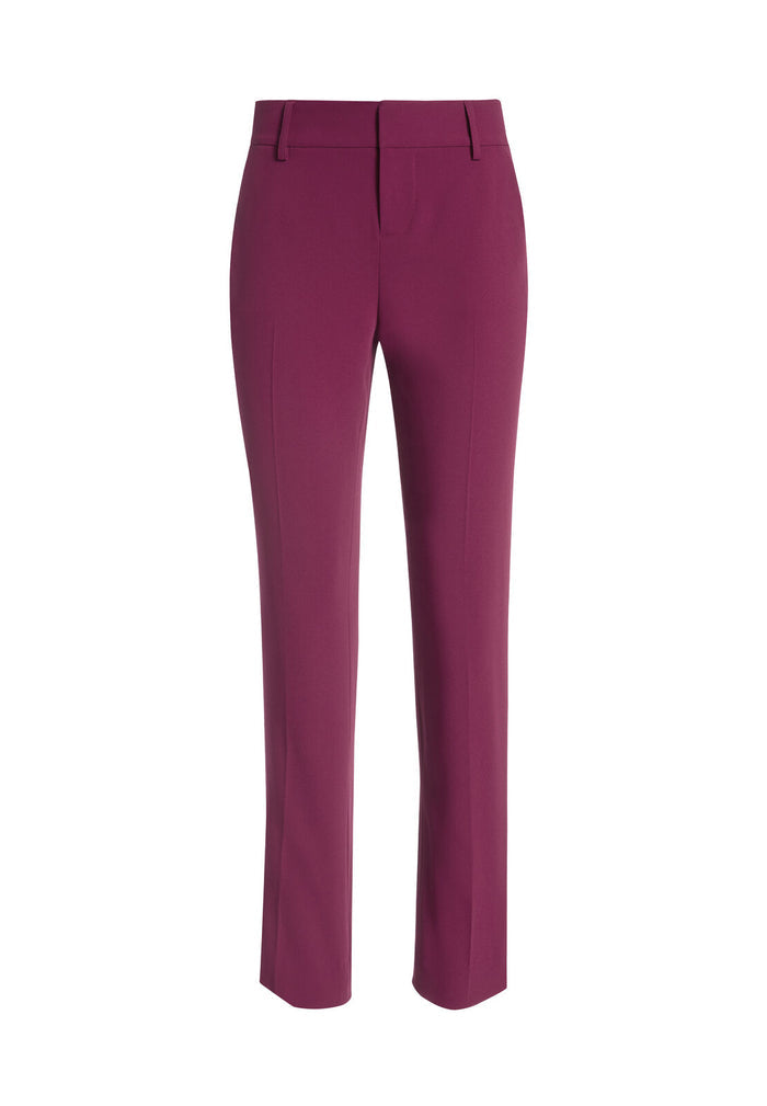 STACEY SLIM ANKLE PANT - MERLOT