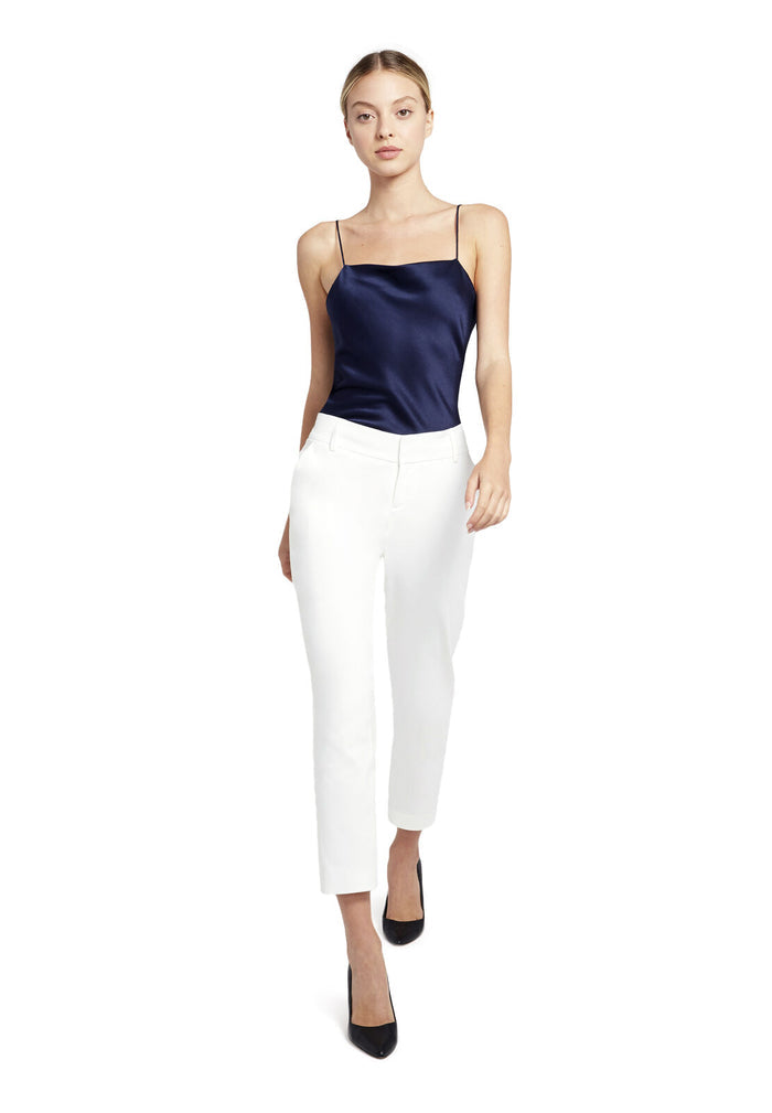 STACEY SLIM TROUSER - WHITE