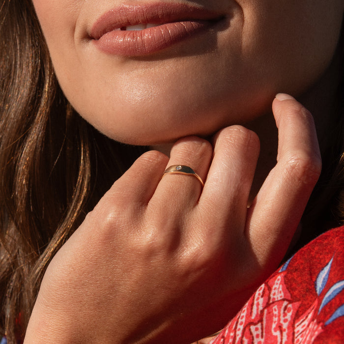 Stacking Stone Signet Ring