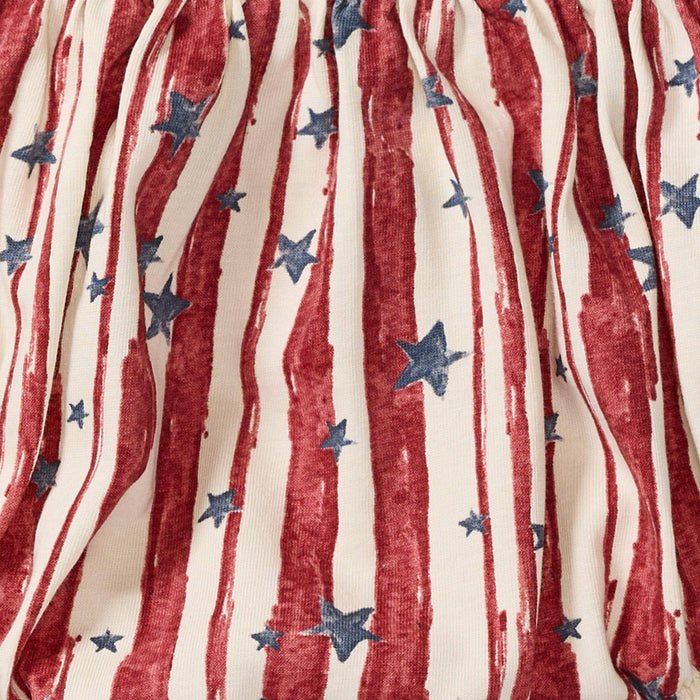 Stars & Stripes Baby Girl Bubble Romper