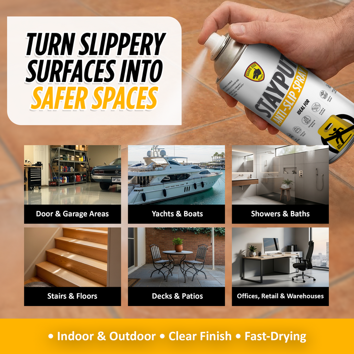 StayPut Anti-Slip Spray – Clear Grip Coating for Slippery Surfaces