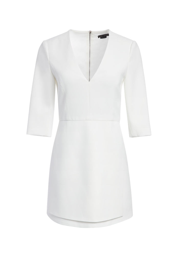 STEVIE DOUBLE LAYER MINI DRESS - OFF WHITE