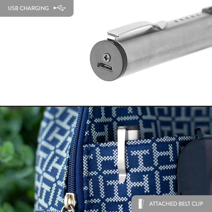 pen stun gun charging port and belt clip