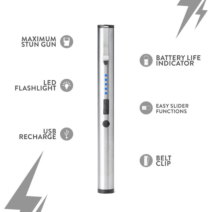 pen stun gun silver