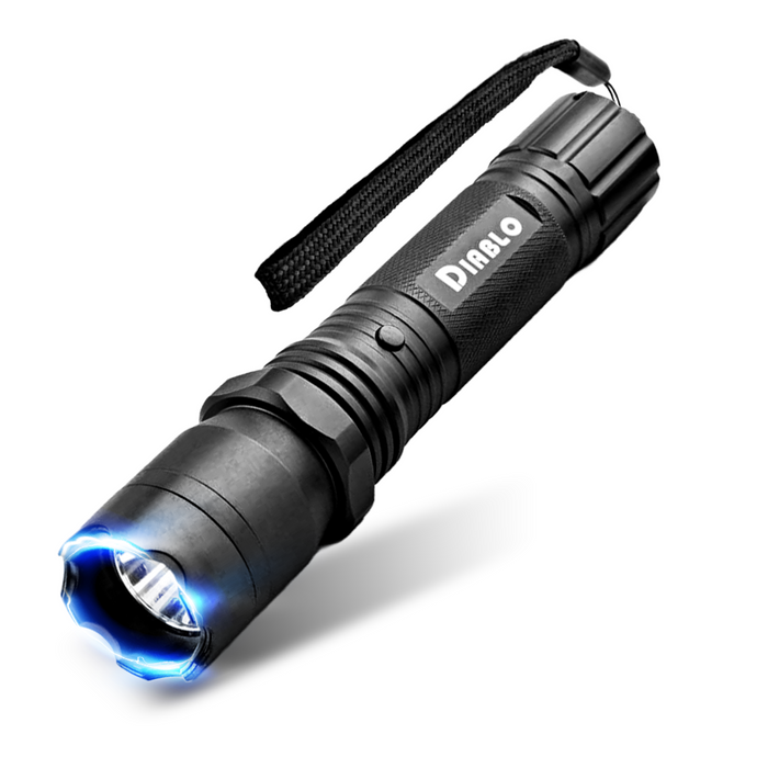 Stun Gun with Flashlight – 160 Lumen and 3-Function Light | Diablo
