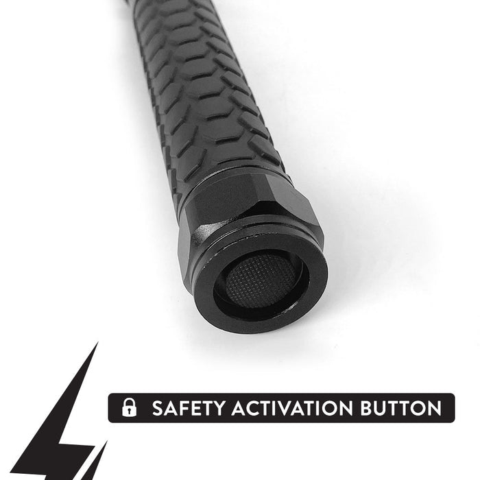 flashlight stun gun button