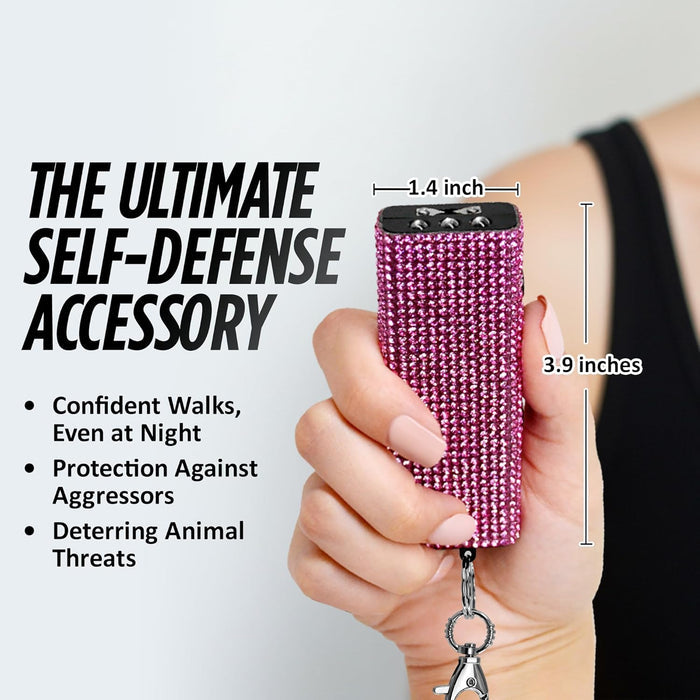 stun gun with rhinestones pink size