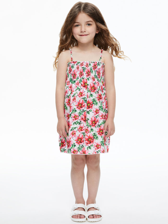 SULLY CHILDREN'S SMOCKED BABYDOLL DRESS - HIGH TEA FLORAL