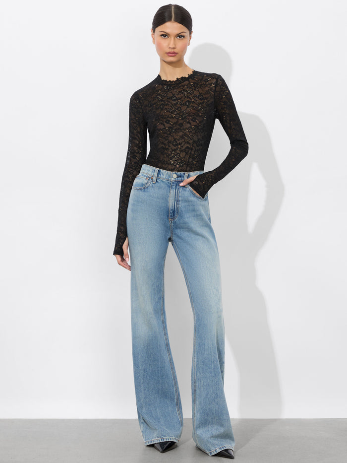 TAEYN LACE BODYSUIT - BLACK