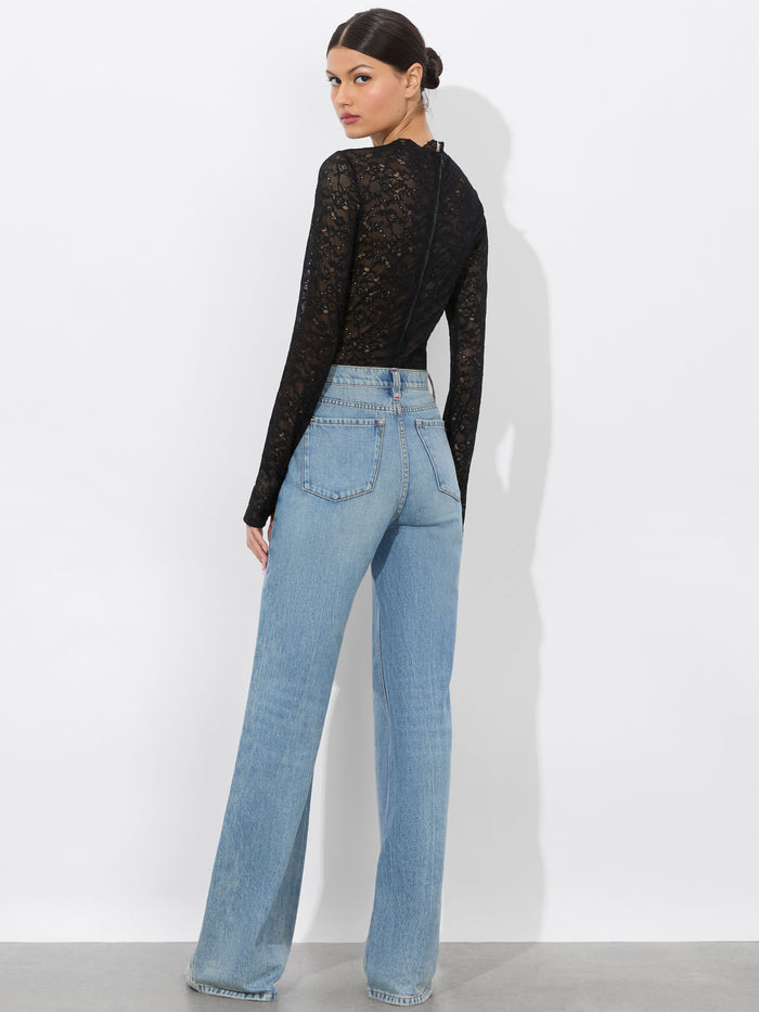 TAEYN LACE BODYSUIT - BLACK