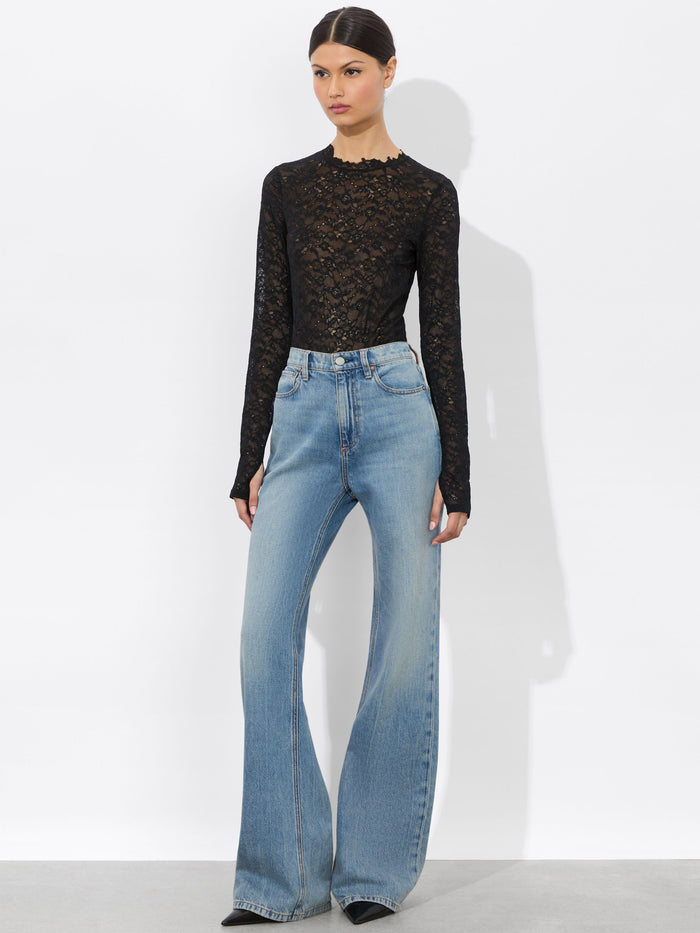 TAEYN LACE BODYSUIT - BLACK