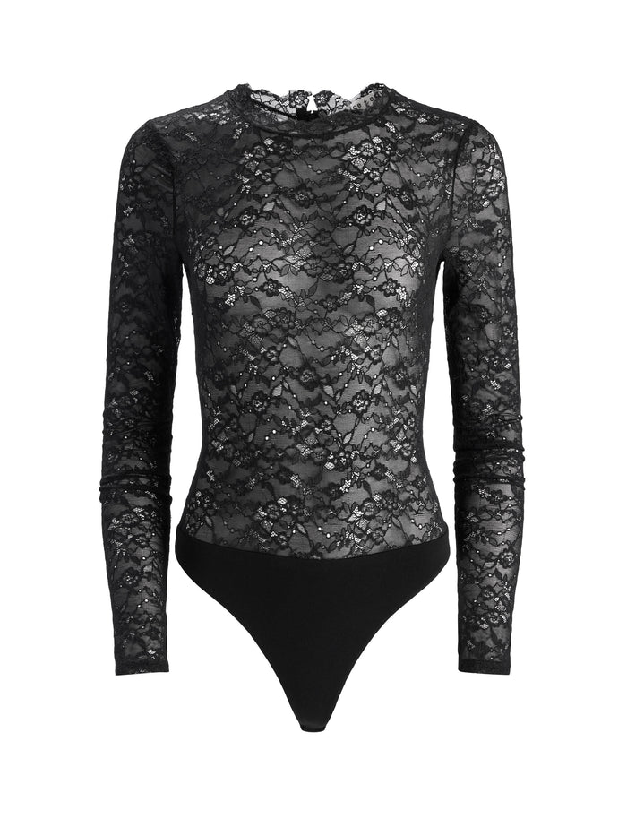 TAEYN LACE BODYSUIT - BLACK