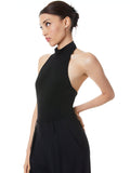 TAISHA TURTLENECK OPEN BACK BODYSUIT - BLACK