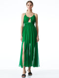 TAMAR CUT OUT MAXI DRESS - DARK EMERALD