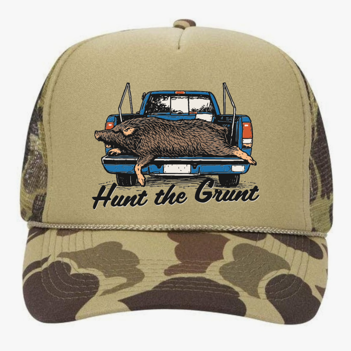 Tan Camo Rodeo Trucker Hat Fishing Hunting