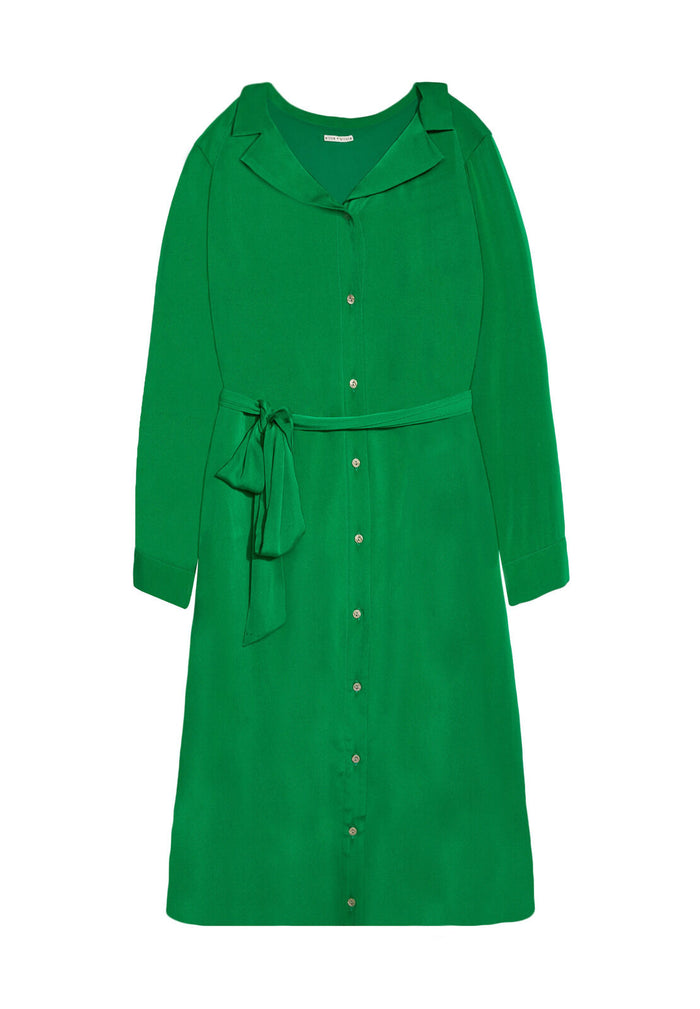 TATE OFF SHLDR MIDI SHIRT DRS - JUNIPER
