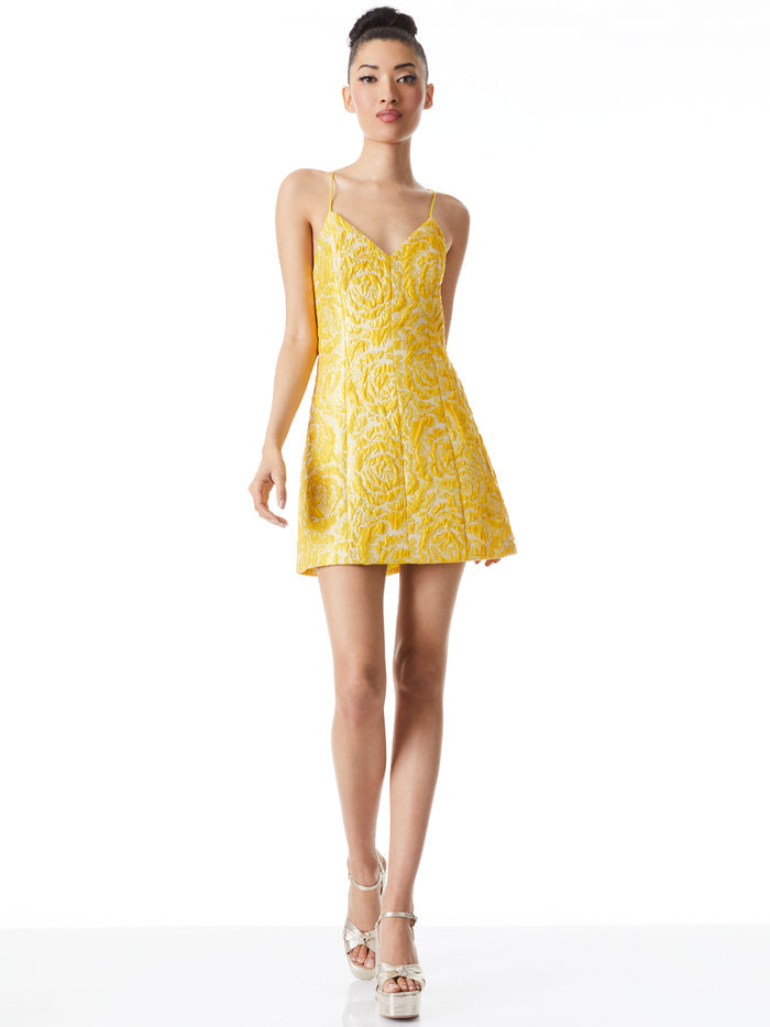 TAYLA LANTERN MINI DRESS - SUNBEAM