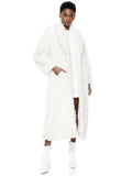TEDDY NOTCH COLLAR COAT - OFF WHITE