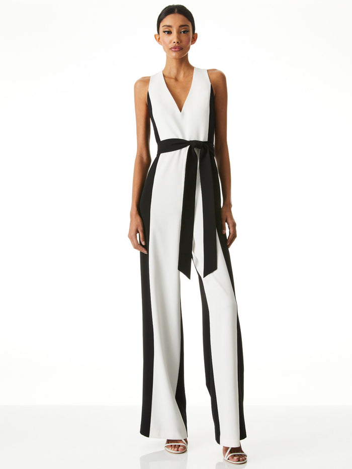 TESSA V-NECK WIDE LEG JUMPSUIT