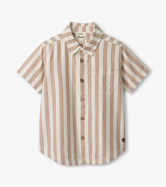 Thatched Striped Button Down