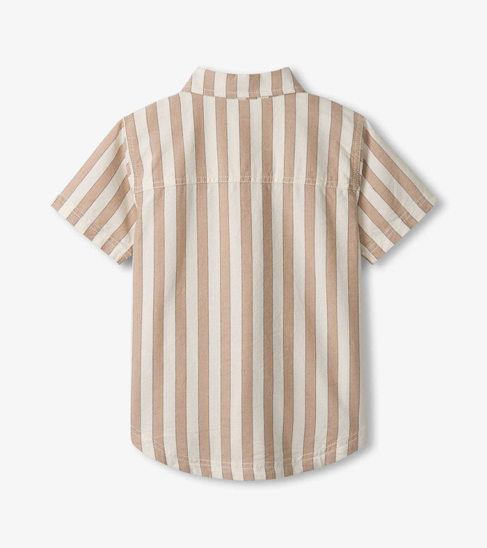 Thatched Striped Button Down
