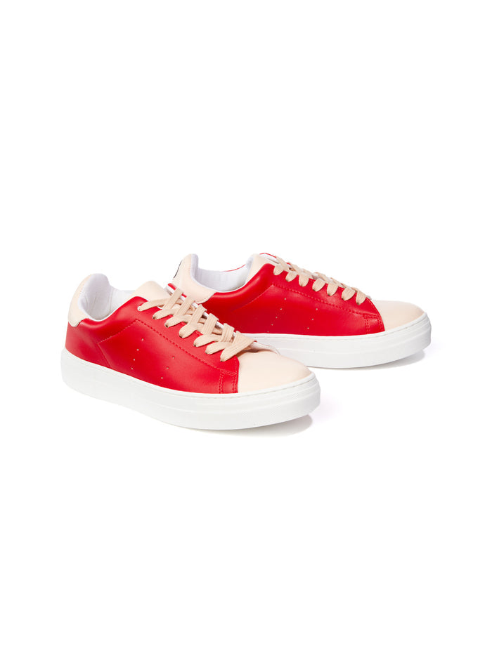 THEA SNEAKER - ENGLISH ROSE/BRIGHT POPPY