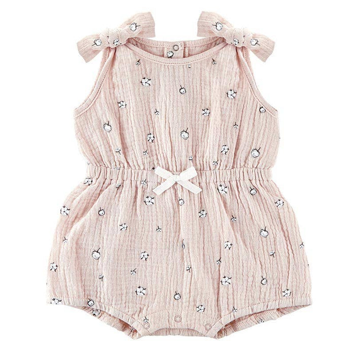 Tie Shoulder Cinch Waist Romper - Blossom