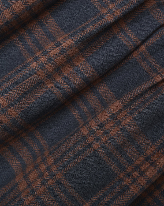 Tiered Midi Skirt- Midnight Plaid