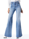 TIMOTHY LOW RISE JEAN WITH SLIT - PASADENA BLUE
