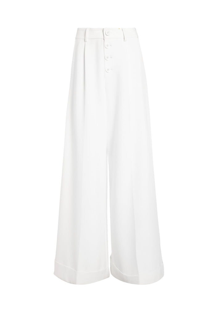 TOMASA WIDE LEG CUFF PANT - OFF WHITE