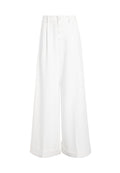 TOMASA WIDE LEG CUFF PANT - OFF WHITE