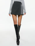 TONI MINI SKIRT - CHARCOAL GREY MELANGE