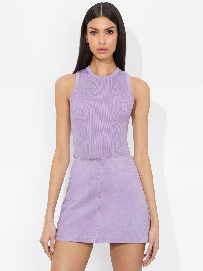 TONITA RIBBED TANK - DARK LILAC