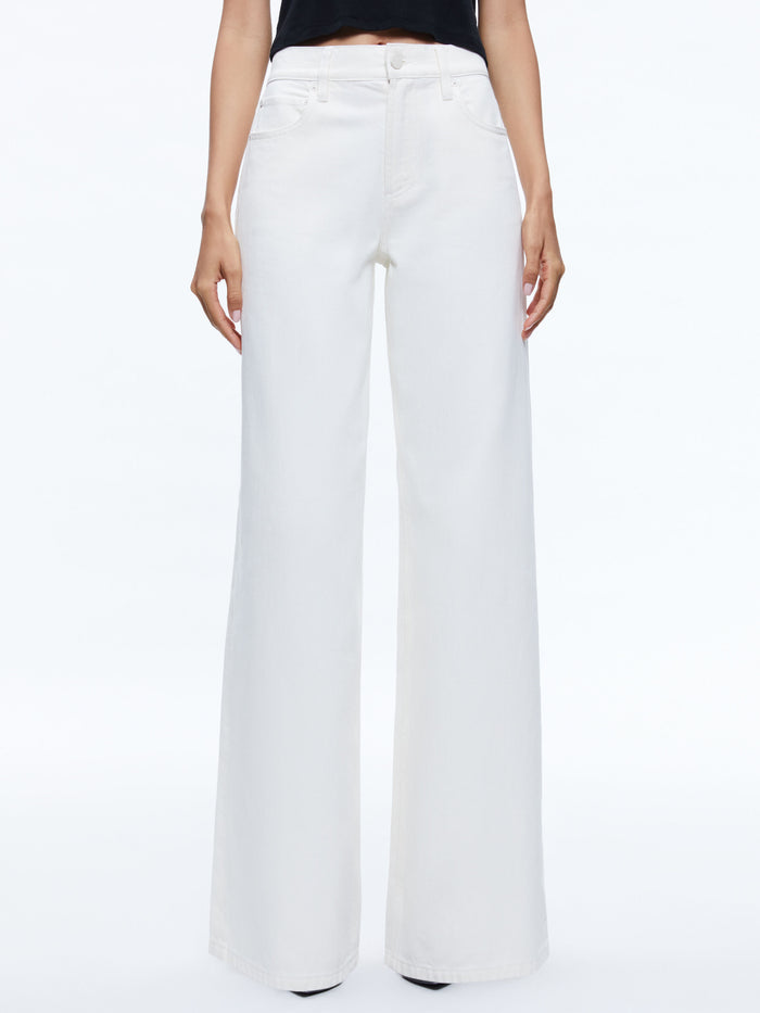TRISH MID RISE BAGGY JEAN - ECRU
