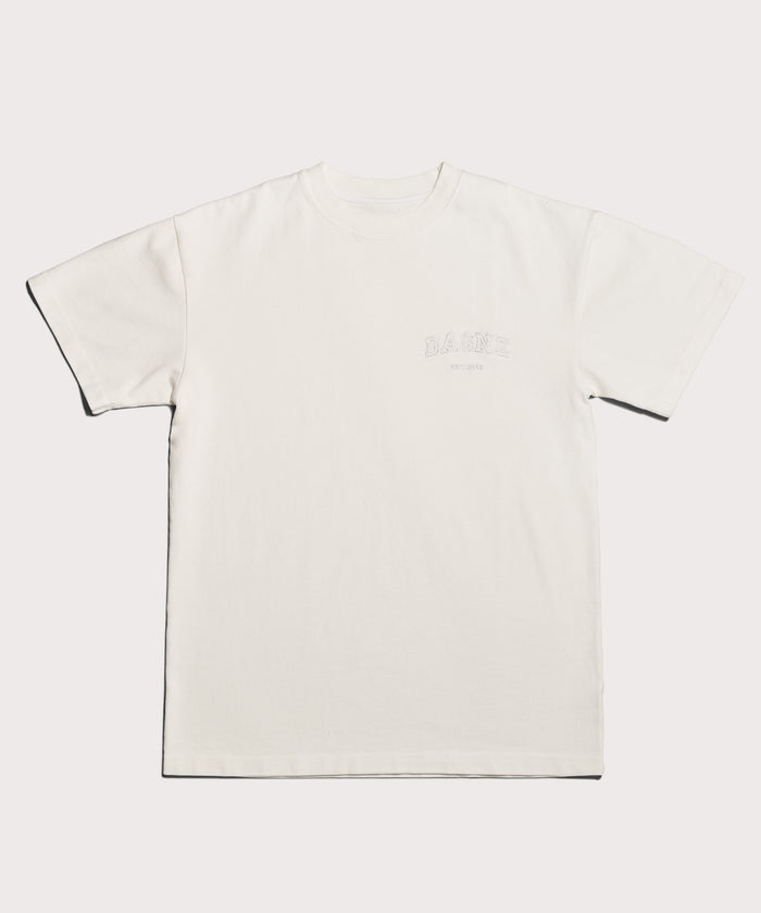 Varsity Logo T-shirt in Moonbeam, 4X