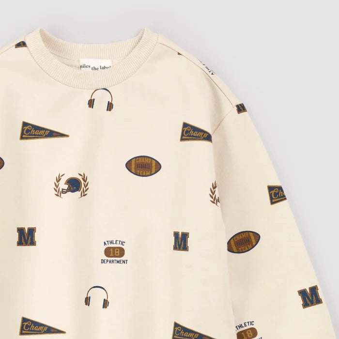 Varsity Print Sweatshirt