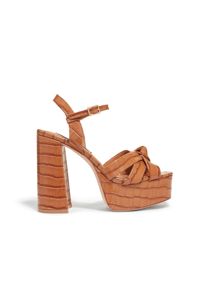 VEREN OPEN TOE HEEL - TAN