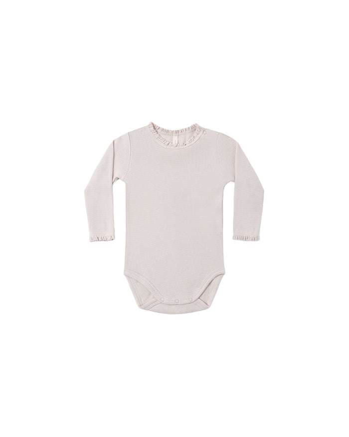 Waffle Long Sleeve Bodysuit Lilac Mist