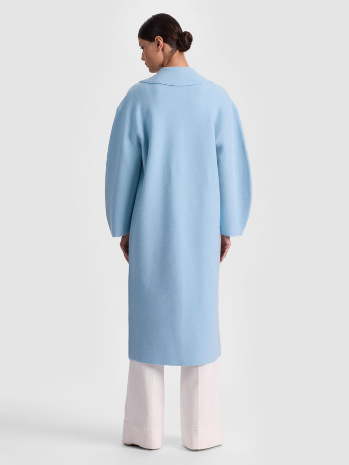 WAVERLY COCOON COAT - CAROLINA BLUE