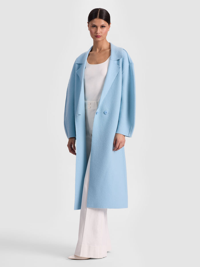 WAVERLY COCOON COAT - CAROLINA BLUE