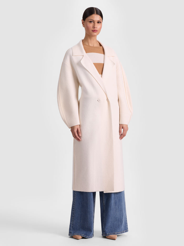 WAVERLY COCOON COAT - ECRU