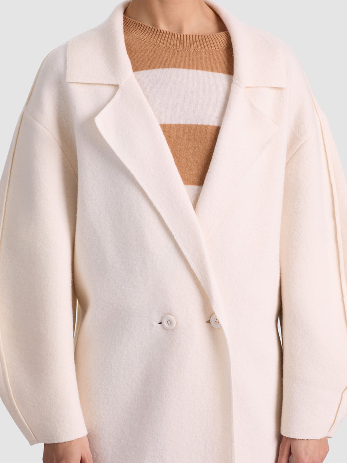 WAVERLY COCOON COAT - ECRU