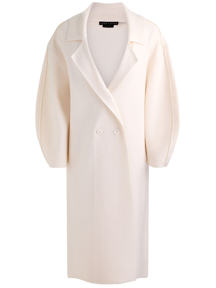 WAVERLY COCOON COAT - ECRU