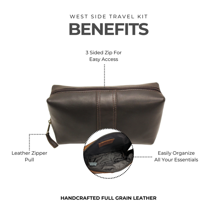 West Side Leather Travel Kit - Latico Leathers